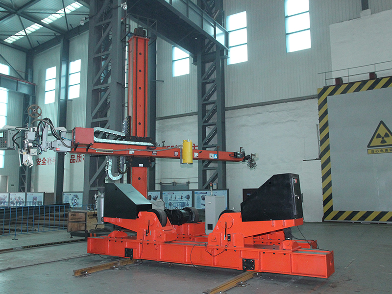 Pole stack welding machine